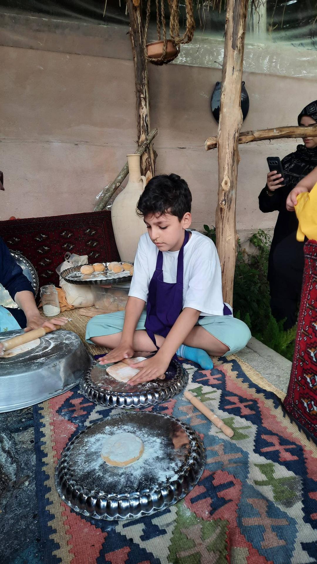 تجربه پخت نان هیزمی