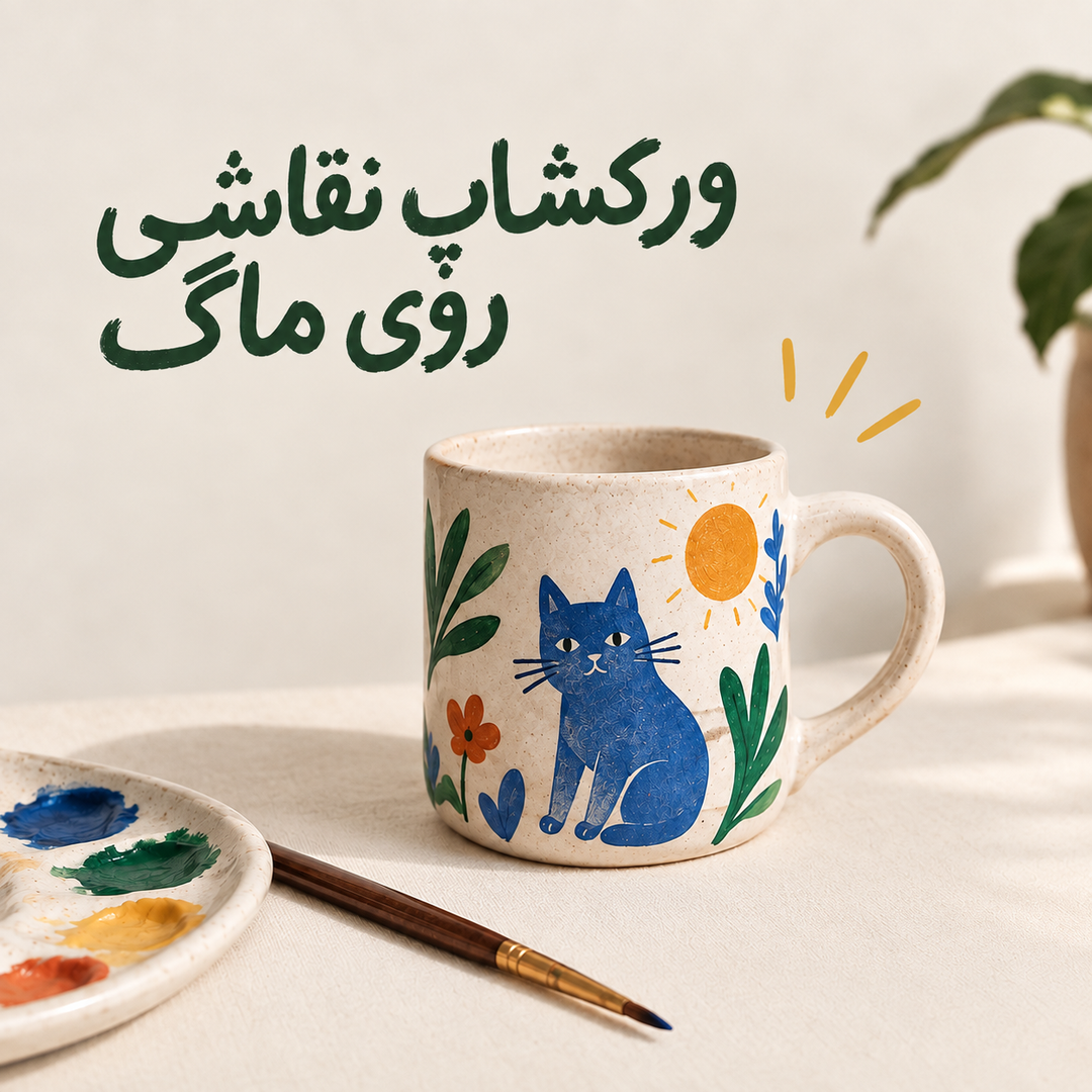 ورک‌شاپ نقاشی روی ماگ
