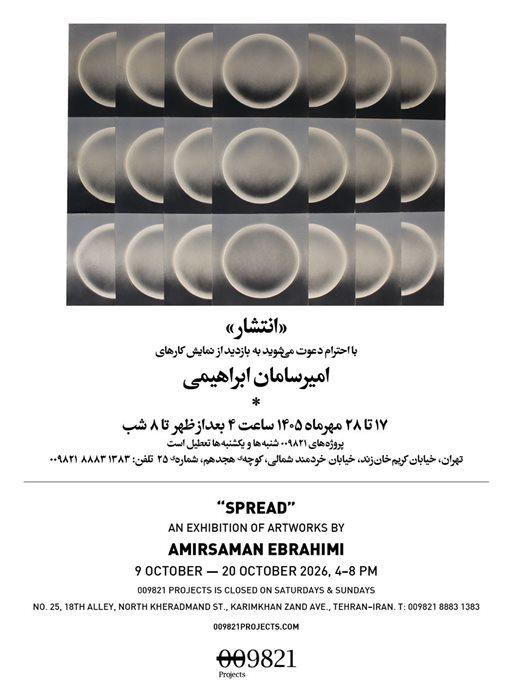 نمایشگاه امیرسامان ابراهیمی با نام انتشار