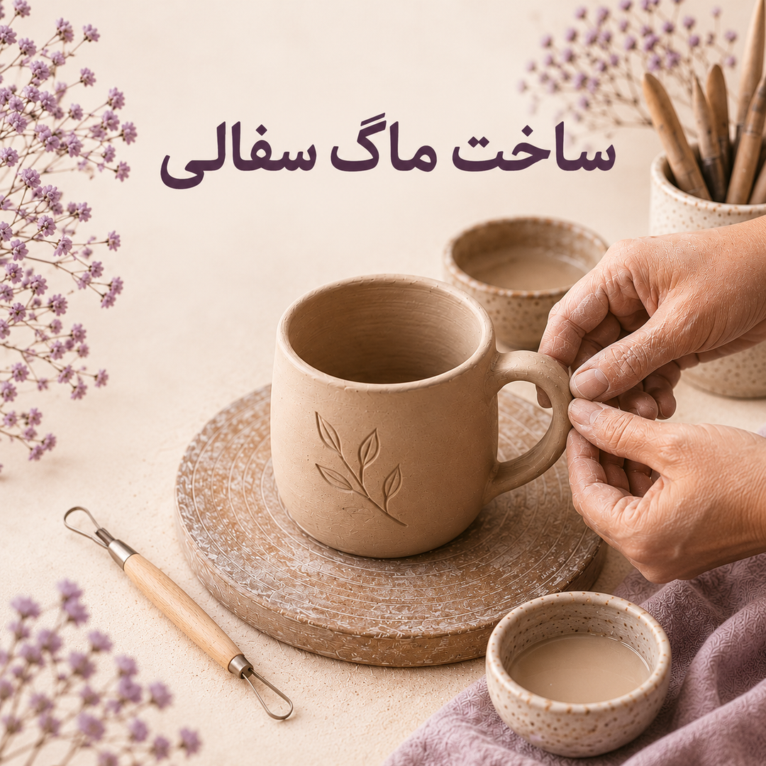 ورکشاپ دو جلسه ای ساخت لوازم سرامیکی ( ساخت پالت ، ماگ ، ظرف و … )